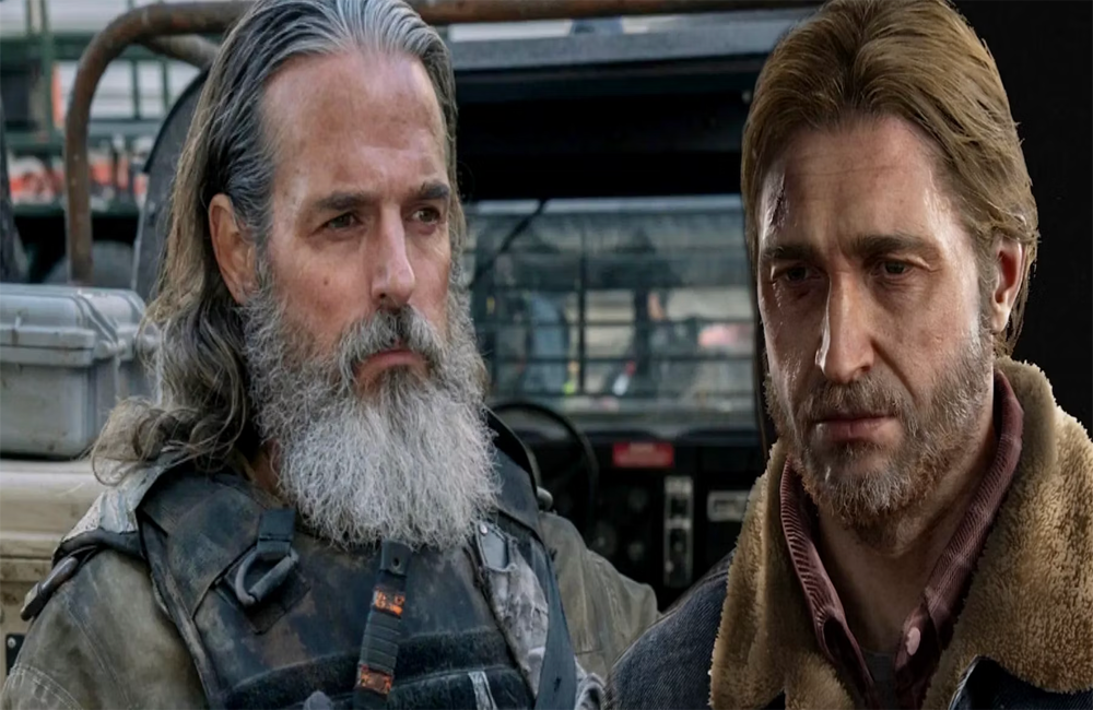 photo on left is of Jeffrey Pierce from the TV series, The Last of Us, photo on right is of Tommy from the video game, The Last of Us